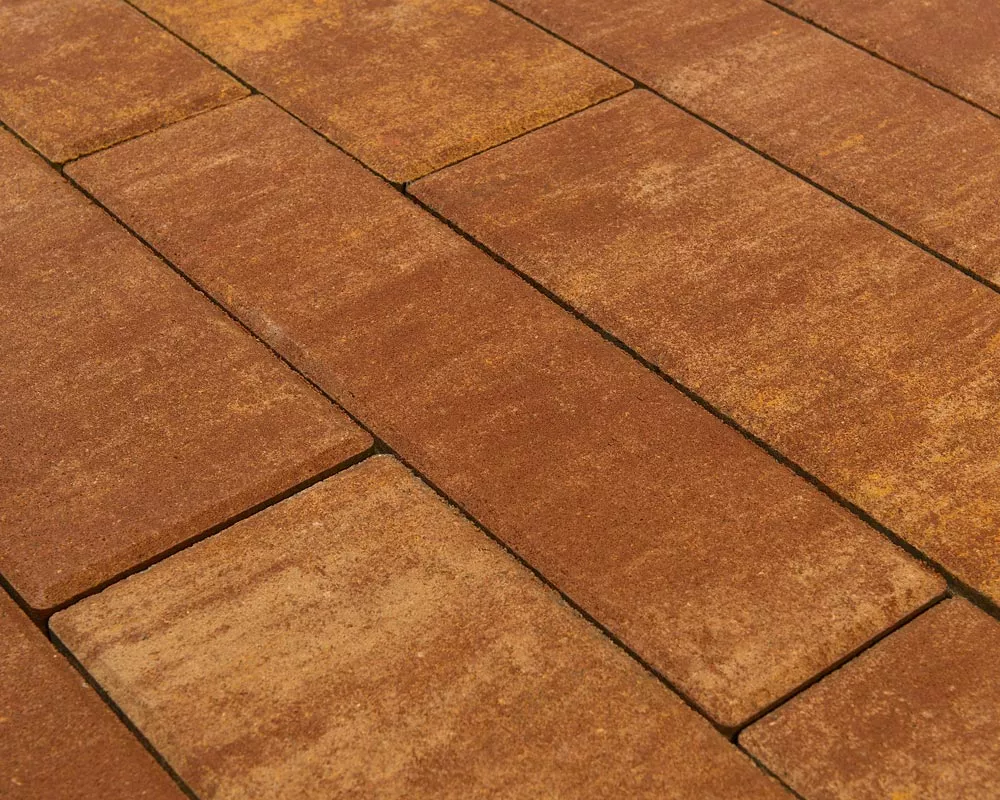 тротуарная плитка домино, color mix "каньон", h=60 мм