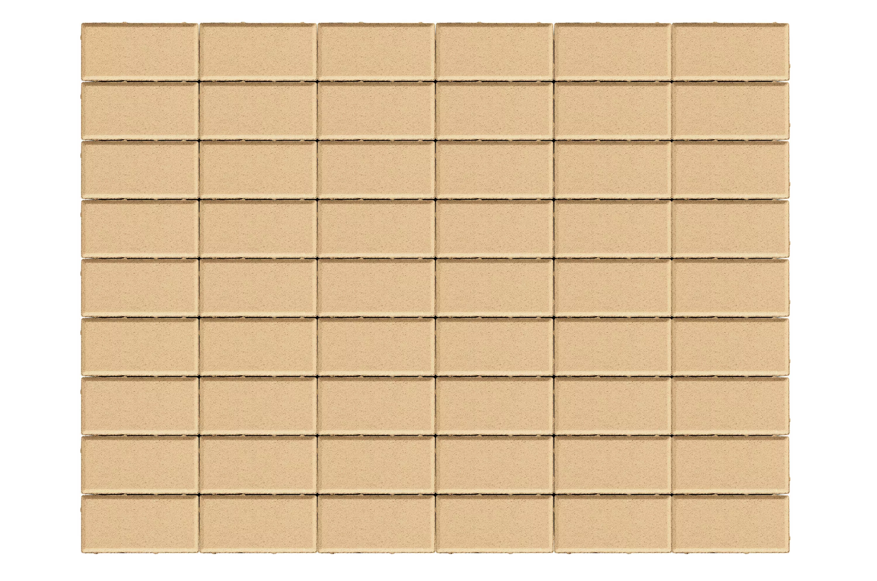 тротуарная плитка прямоугольник, песочный, h=60 мм