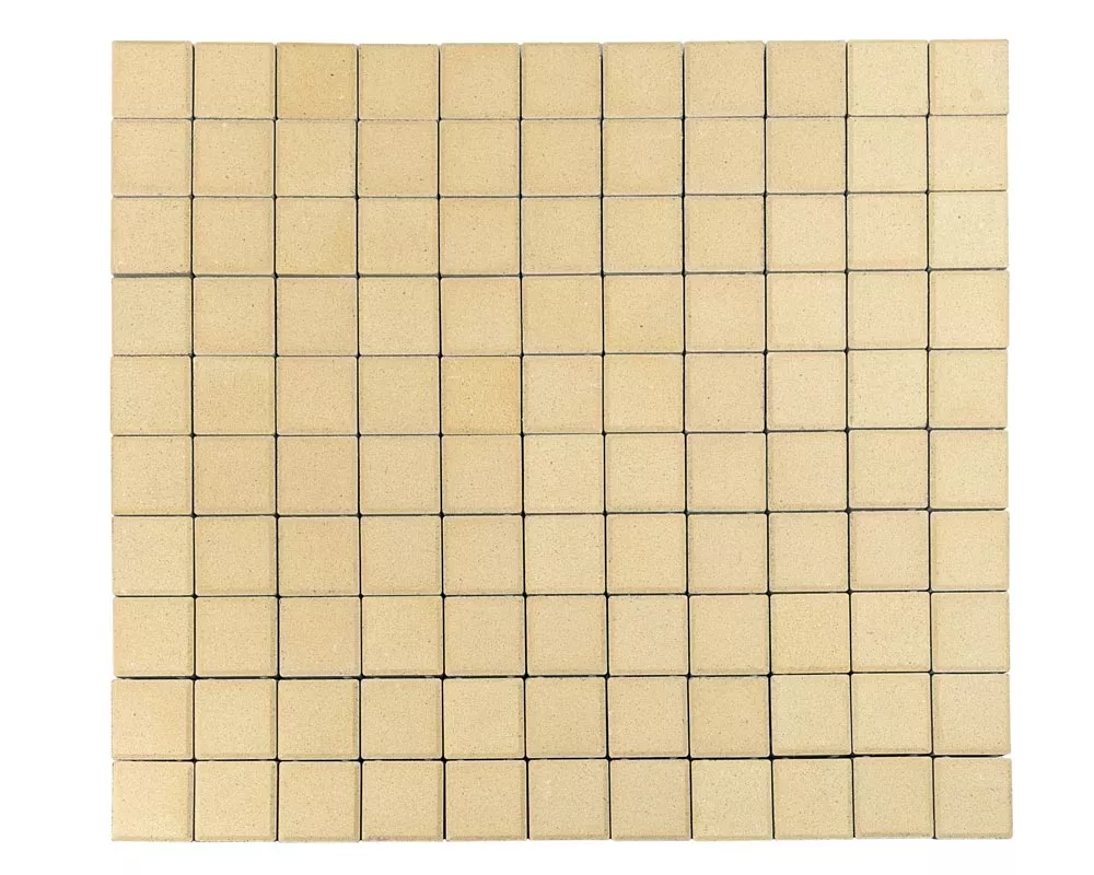 тротуарная плитка лувр, песочный, 100х100, h=60 мм