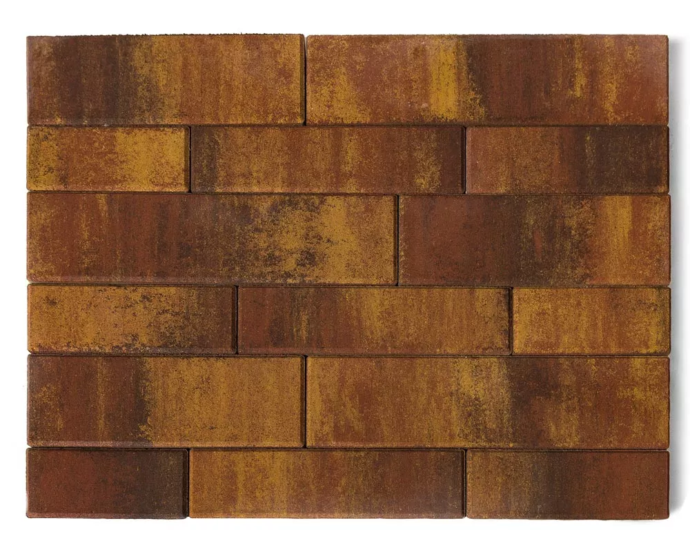 тротуарная плитка домино, color mix "сафари", h=60 мм