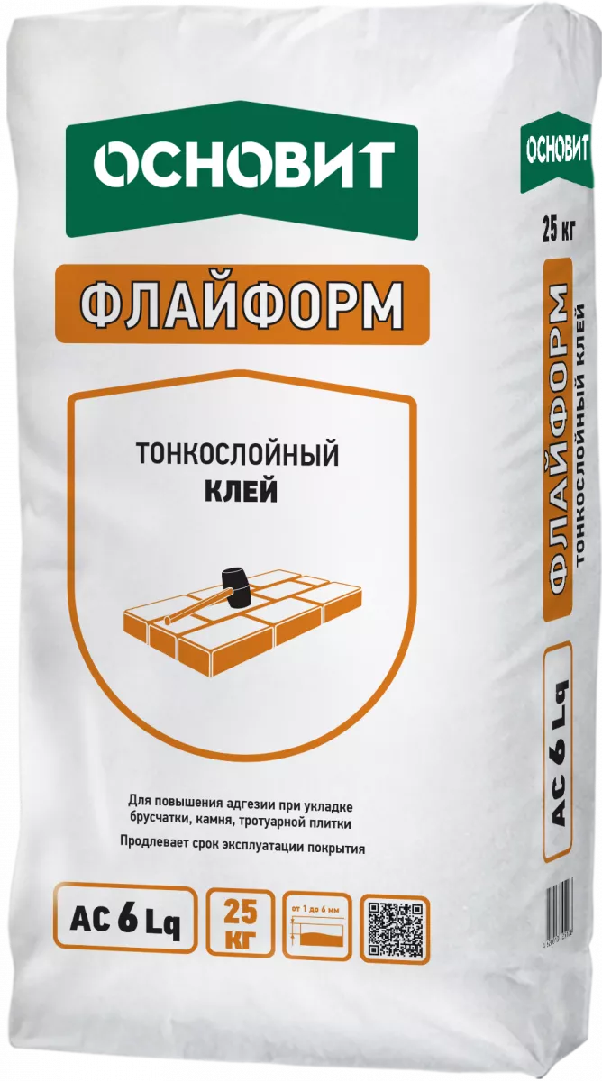 тонкослойный клей основит флайформ ac6 lq